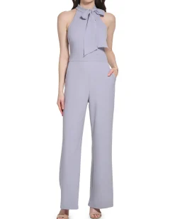Bow-Neck Halter Jumpsuit