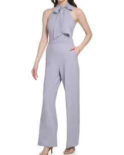 Bow-Neck Halter Jumpsuit