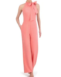 Bow-Neck Halter Jumpsuit
