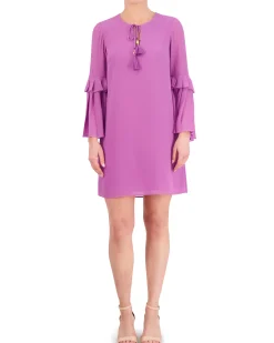 Chiffon Bell-Sleeve Minidress