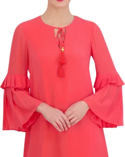 Chiffon Bell-Sleeve Minidress