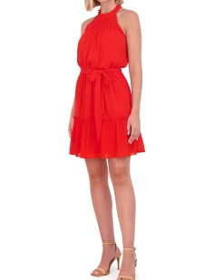 Chiffon Smocked Tiered Minidress