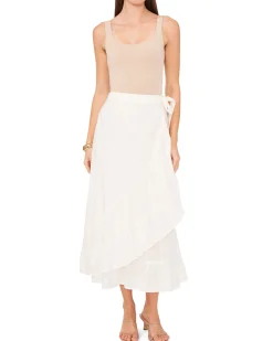 Cotton Ruffled Wrap Skirt