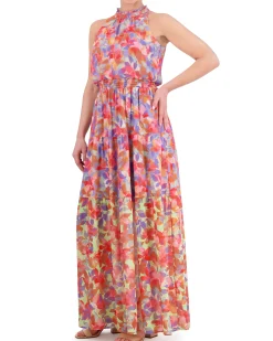 Floral-Print Smocked-Waist Dress