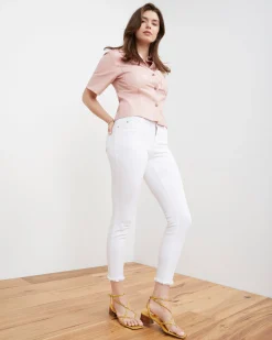 Frayed-Hem Skinny Jeans