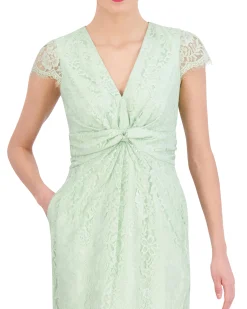 Lace Twist-Front Dress