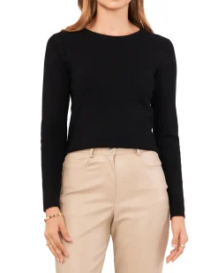 Lace Yoke Cutout Top
