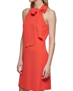Petite Bow-Neck Dress