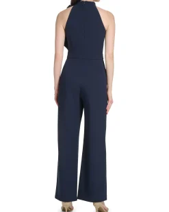Petite Bow-Neck Sleeveless Jumpsuit
