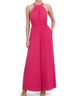 Petite Ruched Keyhole Jumpsuit