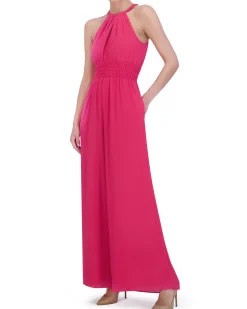 Petite Ruched Keyhole Jumpsuit