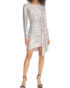 Petite Ruched Sash-Detail Dress