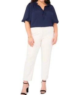 Pleated Pull Sleeve Blouse