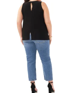 Plus-Size Back Keyhole Tank Top