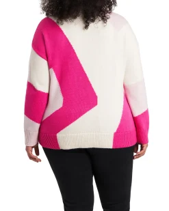 Plus-Size Intarsia Graphic Sweater