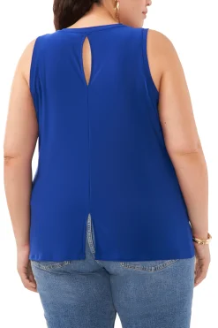 Plus-Size Keyhole Back Tank Top