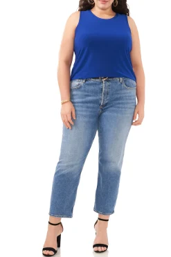 Plus-Size Keyhole Back Tank Top