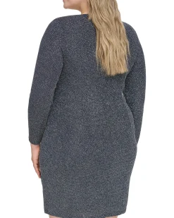 Plus-Size Ruched Asymmetric-Neckline Dress
