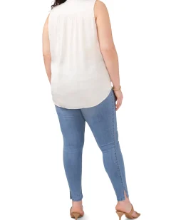 Plus-Size Sleeveless V-Neck Blouse