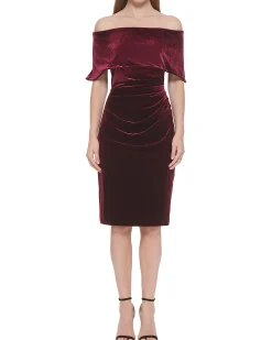 Ruched Off-The-Shoulder Dress