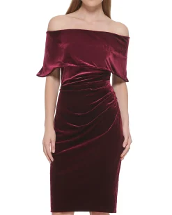 Ruched Off-The-Shoulder Dress