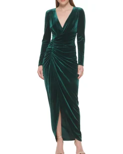 Ruched Velvet Gown