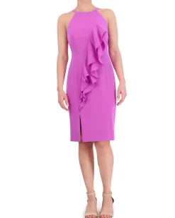 Ruffled Halter-Neck Dress