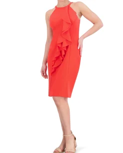 Ruffled Halter-Neck Dress