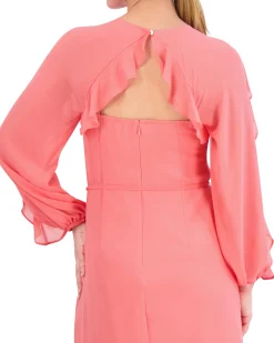 Ruffled Open-Back Dress