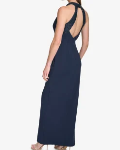 Sequined Halter Gown