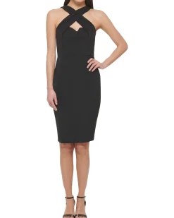 Sleeveless Crisscross Detail Dress