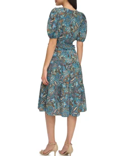 Smock Waist Midi Dress