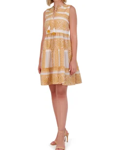 Striped Tiered Sleeveless Minidress