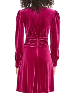 Velvet Twist-Front Dress