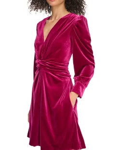 Velvet Twist-Front Dress